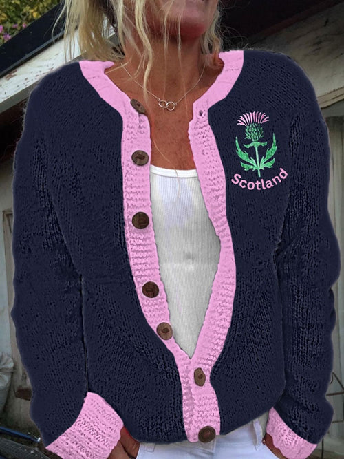 Women's Thistle Scottish Cardigan
