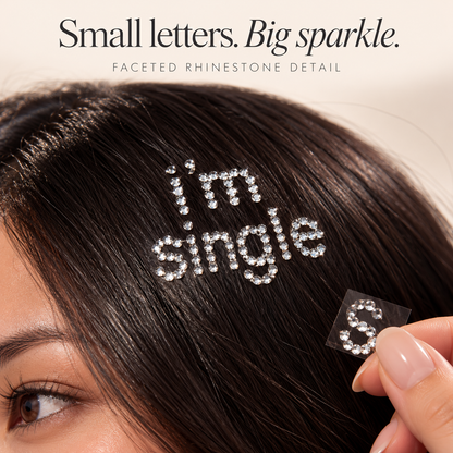 ✨💎 5-Style Rhinestone Hair Sticker Set | Letters, Numbers, Stars, Hearts & 325 Silver Gems | DIY Sparkling Hair Accessories for Parties, Festivals & Creative Hairstyles ⭐💖