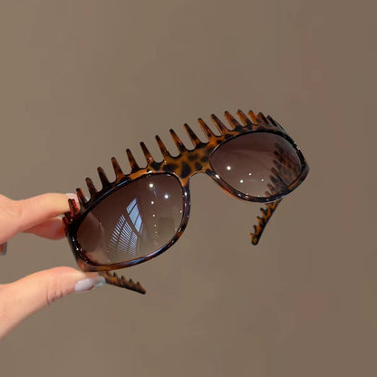🥇💃 2-in-1 Tortoiseshell Headband Sunglasses – Polarized UV400 Sunglasses with Built-In Comb Teeth