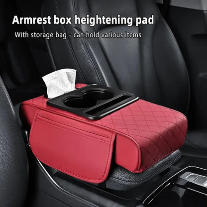 🚗✨4-in-1 Car Armrest Storage Organizer – Cup Holder, Phone Stand & Center Console Storage Bag