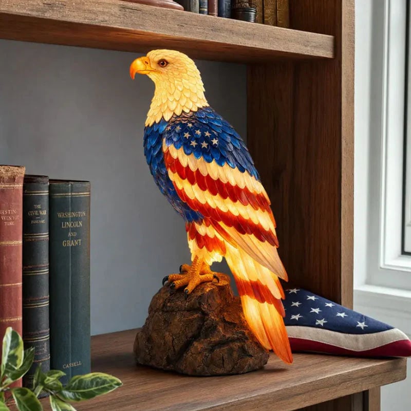 🇺🇸 250th Anniversary Patriotic Bald Eagle Lamp🦅