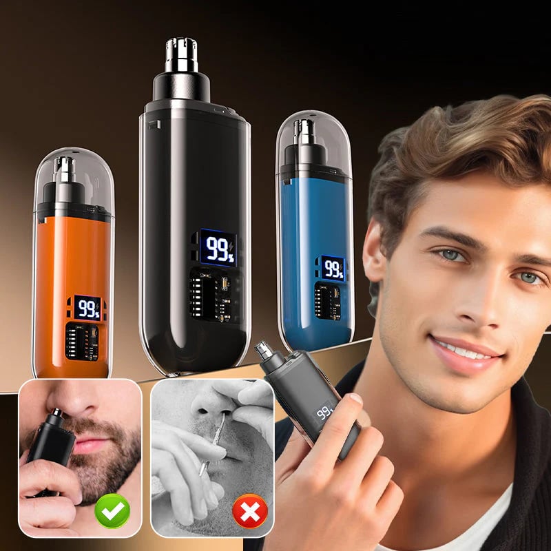 🔥 Smart LED Nose Hair Trimmer | Clean, Comfortable Trim