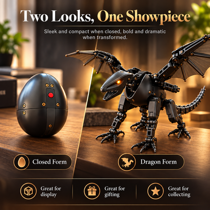 🐉🔥 Magic Transforming Dragon Egg 🥚✨ Automatic Hatching Mechanical Dragon Toy ⚙️🪽 Cool Wing-Spreading Robot Dragon 🐲🎁 Unique Gift for Kids & Dragon Lovers
