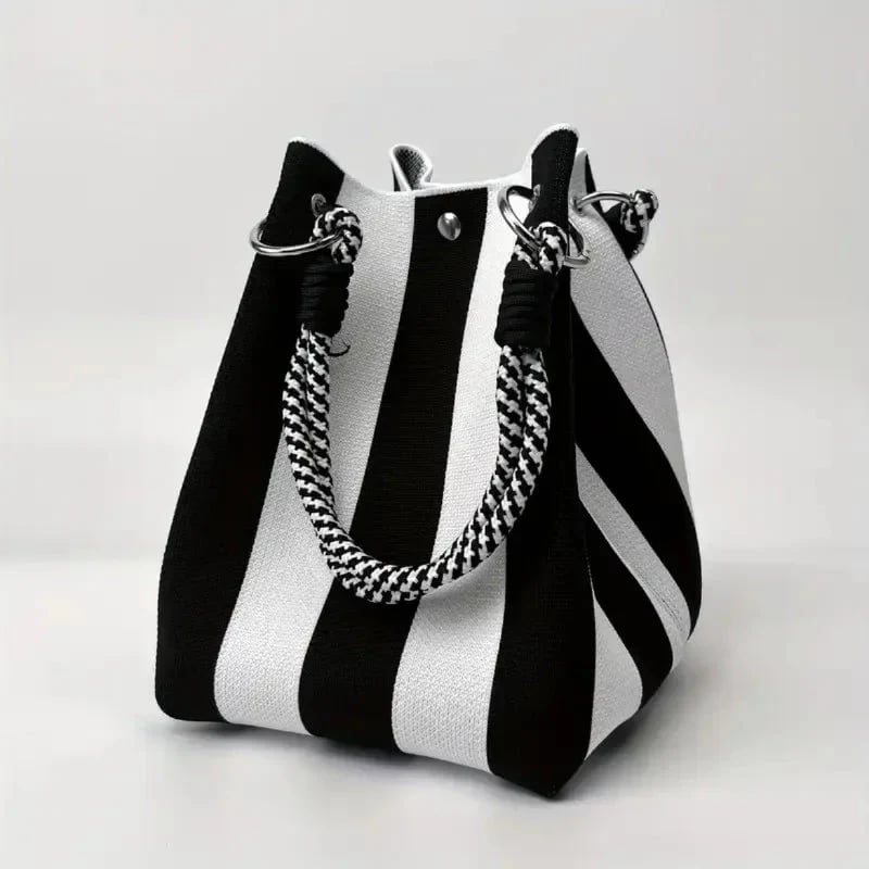 👜Boho Woven Polyester Bucket Bag