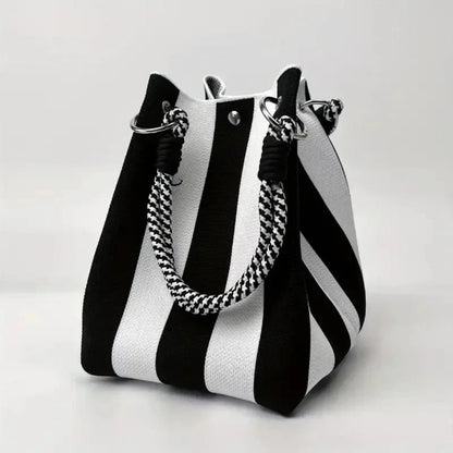 👜Boho Woven Polyester Bucket Bag