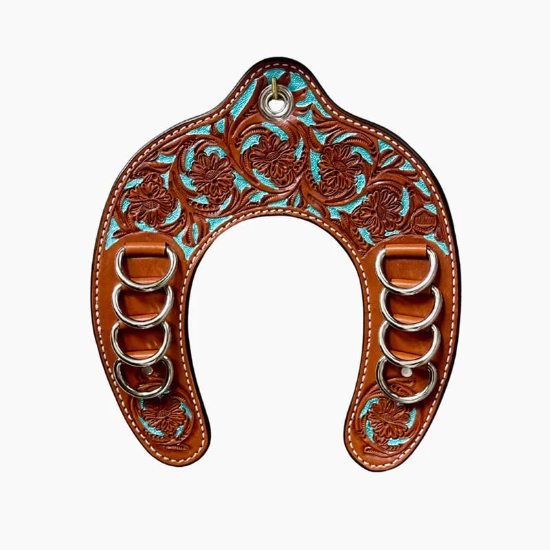 🔥 Handmade Leather Horseshoe Wild Rag Holder