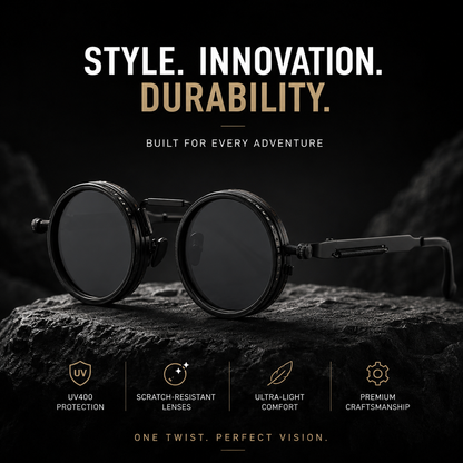 Hand-adjustable ND9-grade UV-blocking polarized sunglasses