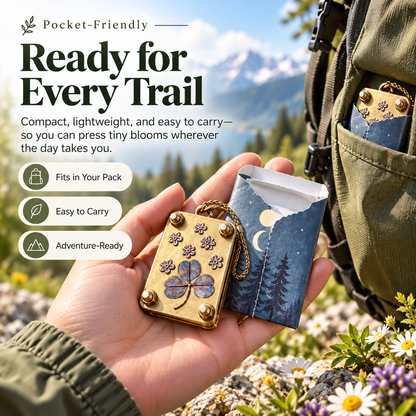 🌸🌿 Mini Portable Flower Press Keychain 🌼✨ Pocket-Sized Wildflower Press Kit 🌻🍀 Preserve Nature Memories 💐🏕️ Perfect Gift for Hikers, Campers & Flower Lovers 🎁💕