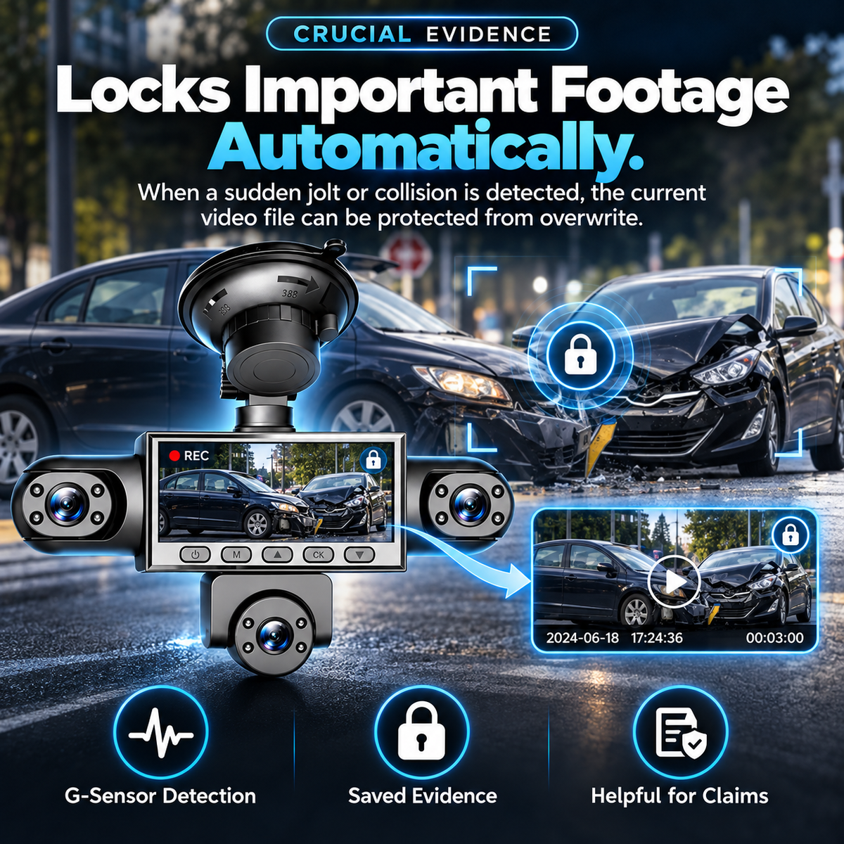🚗 4/5-Camera Panoramic Dash Cam | 1080P Night Vision, Front & Rear View, Loop Recording & Parking Monitor 🛡️📹