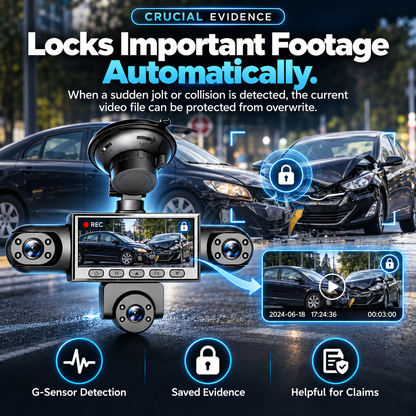 🚗 4/5-Camera Panoramic Dash Cam | 1080P Night Vision, Front & Rear View, Loop Recording & Parking Monitor 🛡️📹