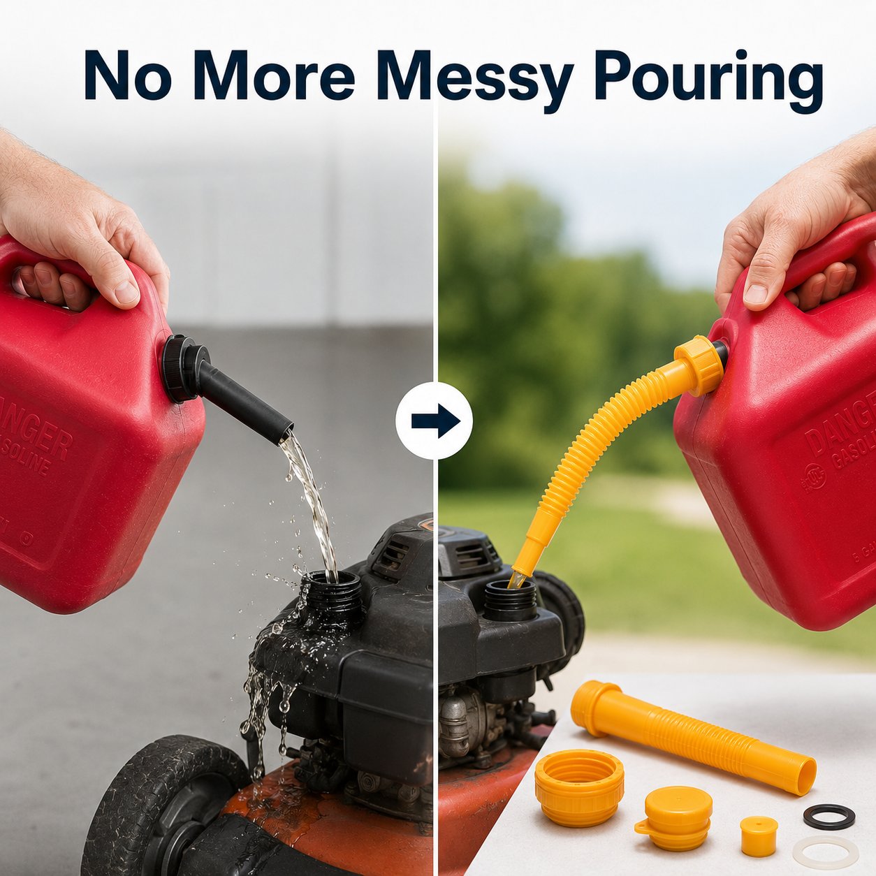 🔥LAST DAY 50% OFF - 🛠️Spill Less. Pour Better. Keep Your Old Gas Can Working