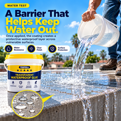 💧Transparent Waterproof Repair Coating – Brush-On Roof, Concrete & Wall Seal