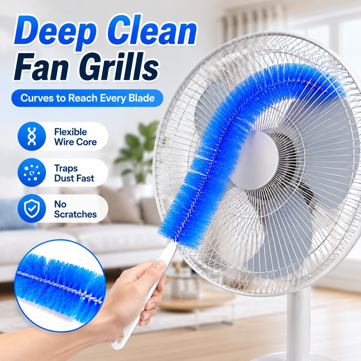 🔥Buy 1 Get 1 FREE |Flexible Dust Cleaning Brush for Fans, Blinds & Vents