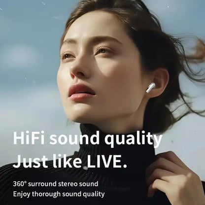 Bluetooth Earbuds with Active Noise Cancellation Adaptive Audio, USB-C Charging Case, Long Battery Life, Automatic Intelligent Matching Compatible with All Systems