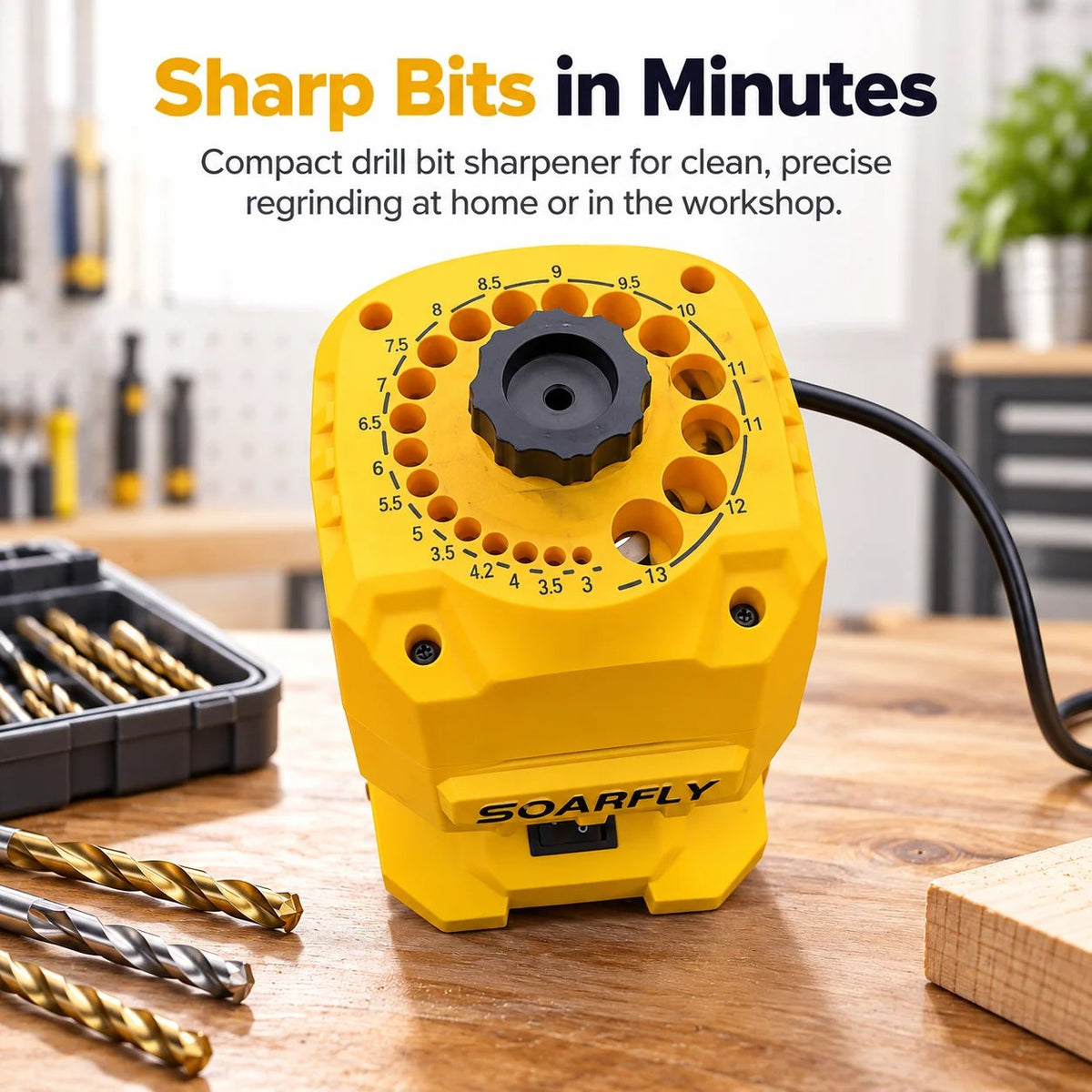 🔧 Electric Drill Bit Sharpener – Fast & Precise Sharpening ⚡