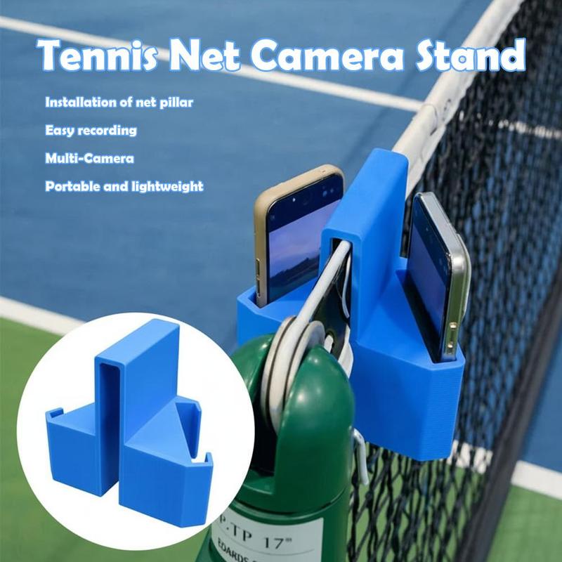 Dual-Slot Tennis Net Post Phone Mount for Match Recording