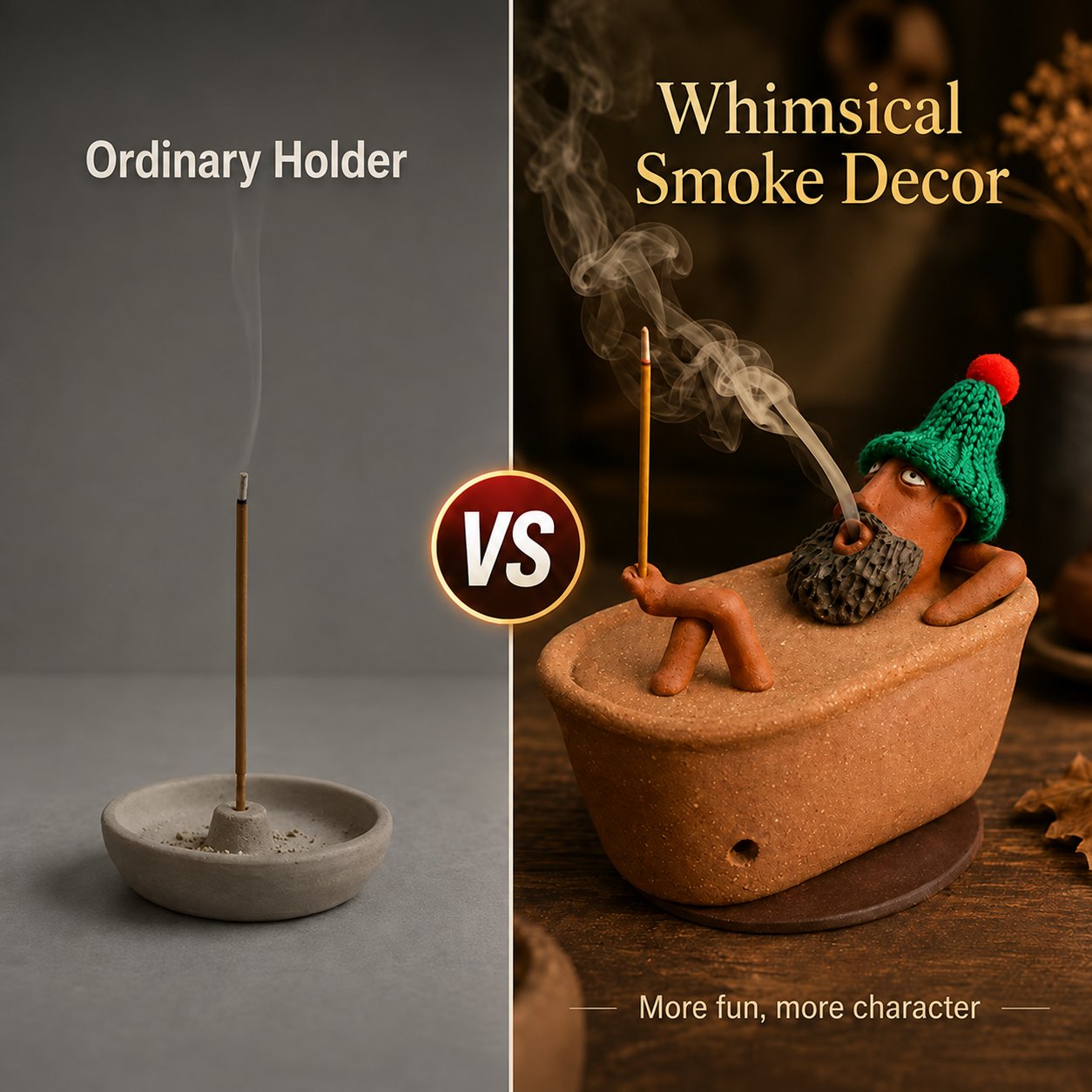 🛁Imagine a Tiny Character That Breathes Smoke | Handmade Incense Holder