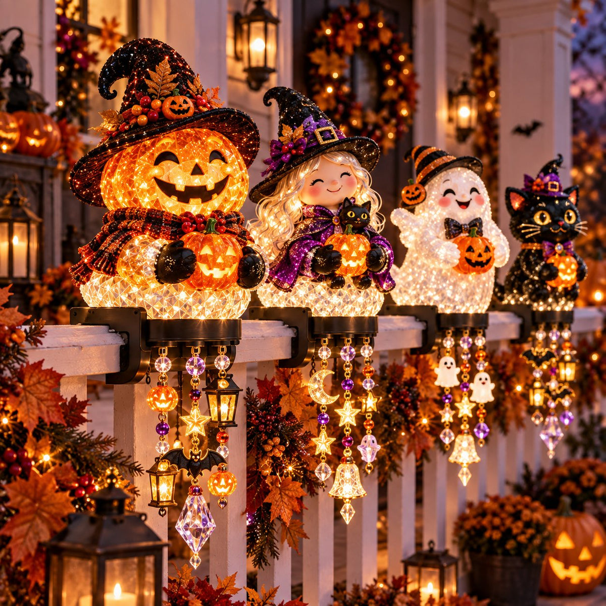 Halloween Porch Magic Cascade Railing Lights collection