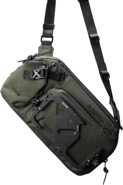 AULUMU B01 Urban Transit Sling Bag – Expandable Storage with Magnetic Phone Mount