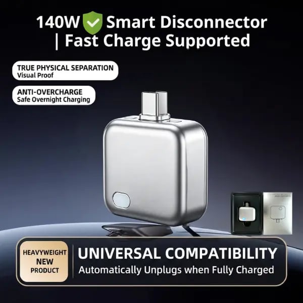 🔥 Limited Time Offer🔥140W Auto-Eject Battery Guard – Charge Fast, Disconnect Smarter