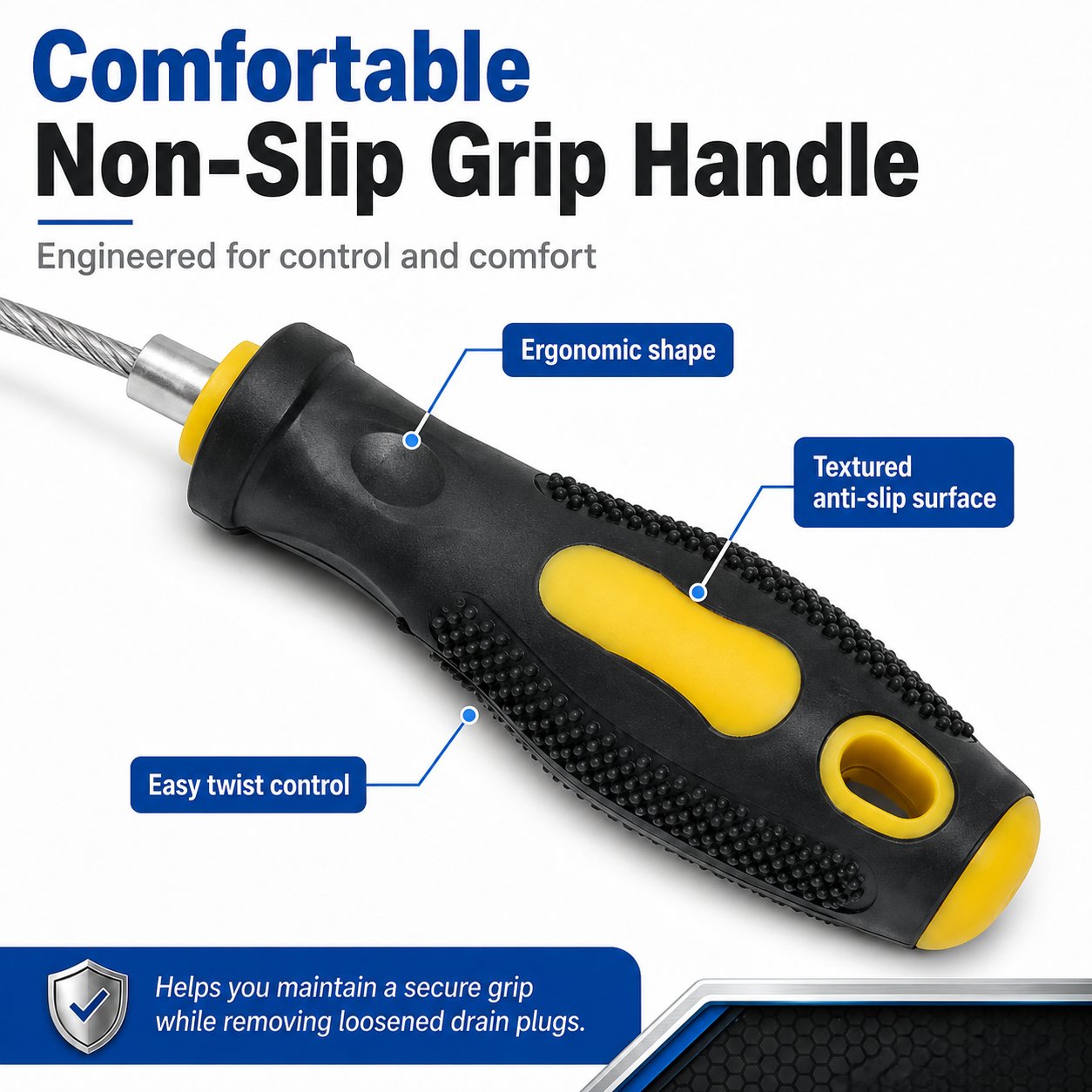 Magnetic Oil Drain Plug Remover with 14-Inch Flexible Shaft