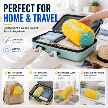 👟No-Scrub Shoe Washing Bag – Clean & Protect Your Sneakers In The Washing Machine