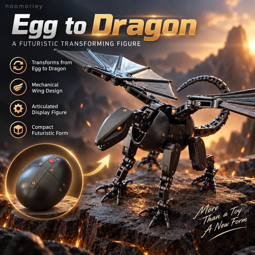 Mechanical collectible egg style illustration