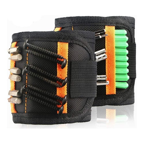🔥Hot Sale⚡Magnet Wristband Tool Holder with 2 Storage Pockets