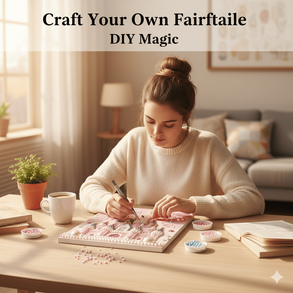 ⚡️Buy 2 Free Shipping🏰✨DIY Castle Pearl Painting Kit – Create Sparkling Wall Art at Home