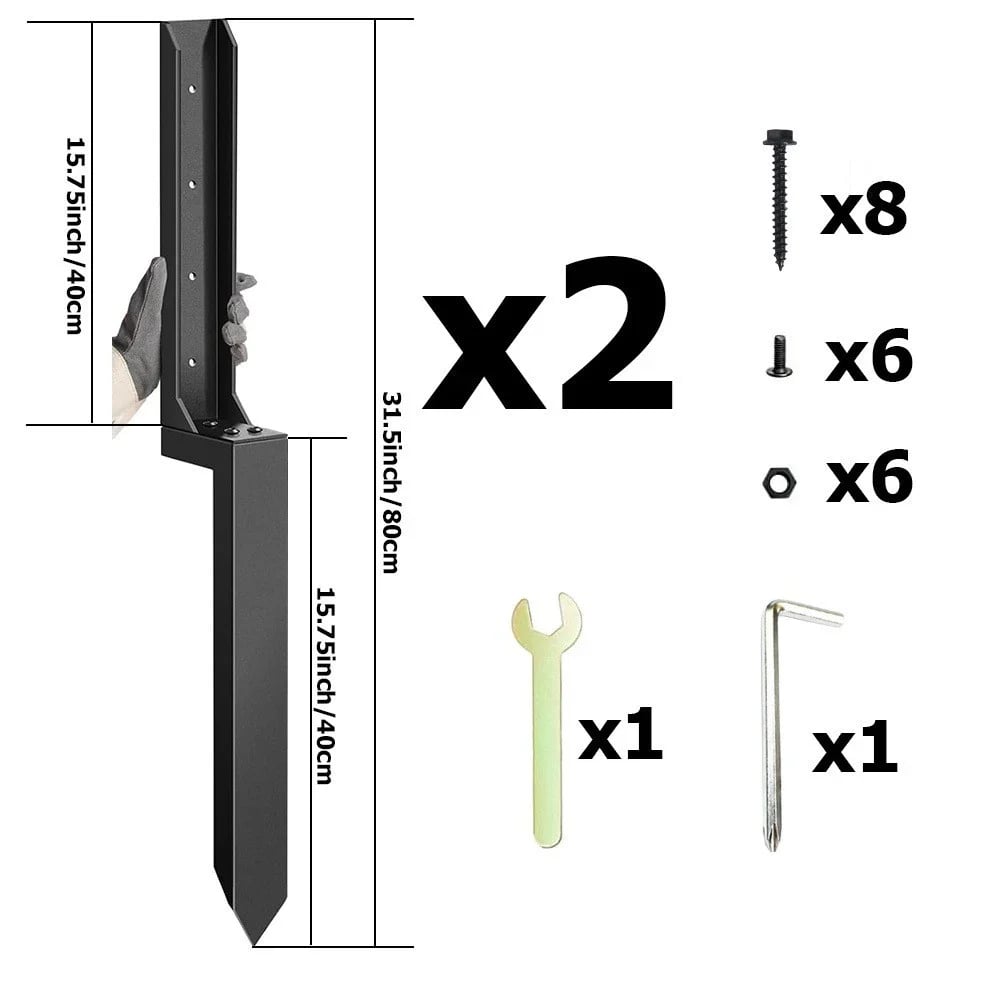🔨Heavy-Duty H-Shaped Fence Post Repair Kit