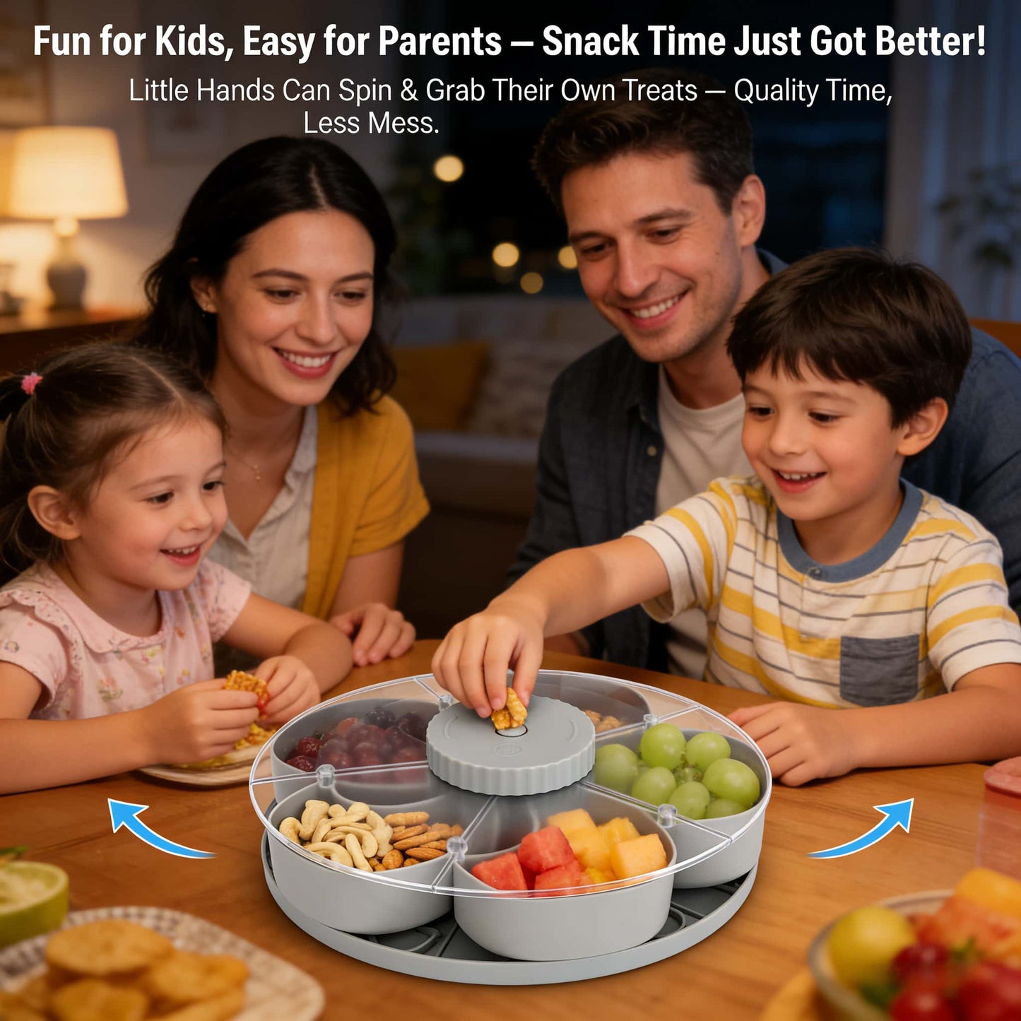 🎁Buy 2 Get Free Shipping！Rotating Snack Serving Tray – Make Every Party More Organized & Fun