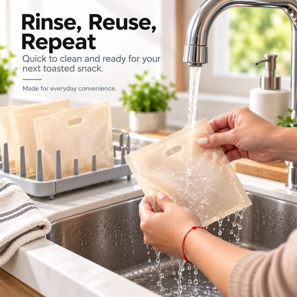 🥪15-Pack Reusable Toaster Bags – Easy-Cleanup Sandwich & Melt Bags