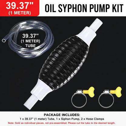Manual Siphon Pump Kit – Easy Fuel, Water & Oil Transfer