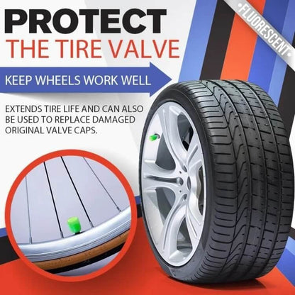 Universal Fluorescent Tire Valve Caps – Protect Valves & Upgrade Your Wheels