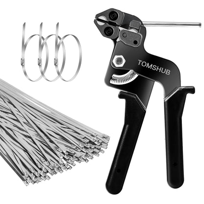🔥Stainless Steel Cable Tie Gun with Metal Zip Ties