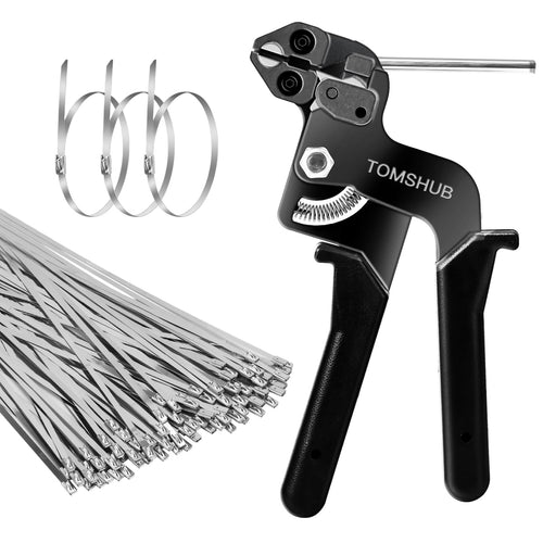 🔥Stainless Steel Cable Tie Gun with Metal Zip Ties
