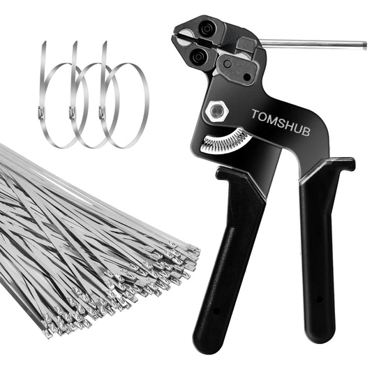 🔥Stainless Steel Cable Tie Gun with Metal Zip Ties