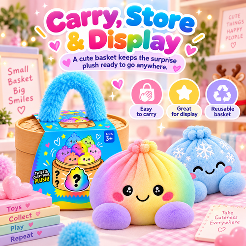 Mystery Dumpling Plush Surprise Basket – 13 Cute Collectible Styles