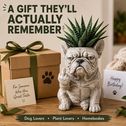 🐶Grumpy Dog Planter