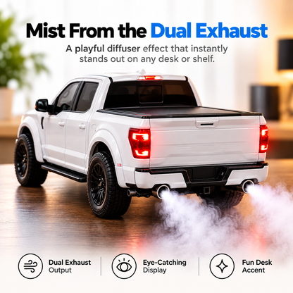 🛻💨 4x4 Pickup Truck Humidifier 🚘✨ Realistic Dual Exhaust Mist 🌫️💡 LED Light-Up Truck Model 🎮🎁 Cool Gift for Truck Lovers
