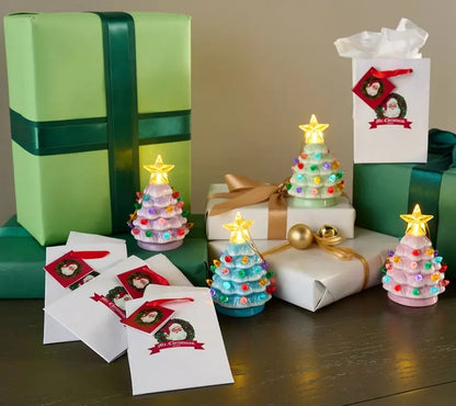 Christmas Set of 4 Mini Nostalgic Tree Ornaments with Gift Bags