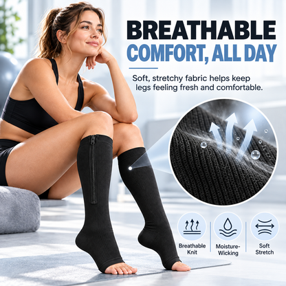😂 Limited Time: 20% OFF –🏃‍♂️ Sports Zipper Socks – Comfort, Support & Easy On/Off