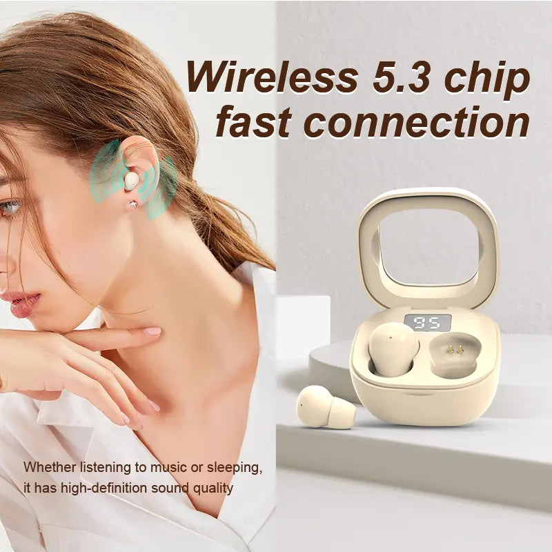 Invisible Sleep Earbuds – Ultra-Light Noise Cancelling Earbuds for Side Sleepers with 25H Battery Life