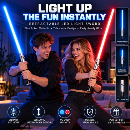 ⚡🔵🔴 Retractable LED Light Sword