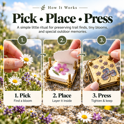🌸🌿 Mini Portable Flower Press Keychain 🌼✨ Pocket-Sized Wildflower Press Kit 🌻🍀 Preserve Nature Memories 💐🏕️ Perfect Gift for Hikers, Campers & Flower Lovers 🎁💕