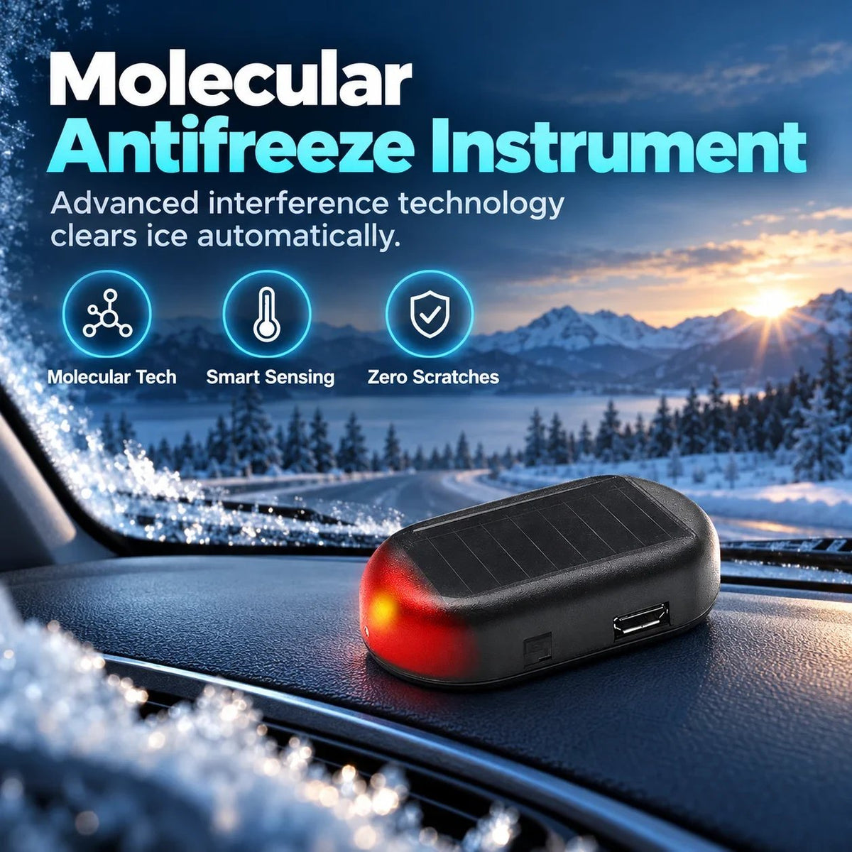 🚗Electromagnetic Snow Removal & Anti-Freeze Device for Vehicles — Molecular Interference Technology❄️
