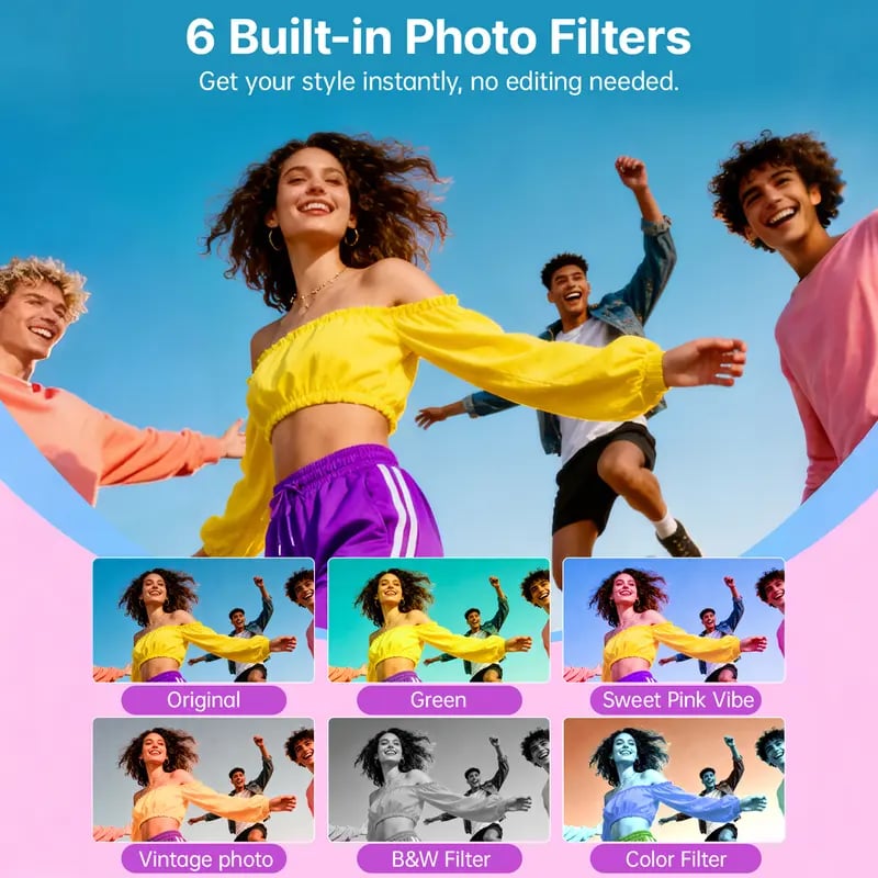 📷Mini Y2K Keychain Digital Camera – 64MP Retro Camera for Travel & Gifting