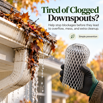 🍂Expandable Aluminum Downspout Debris Guard