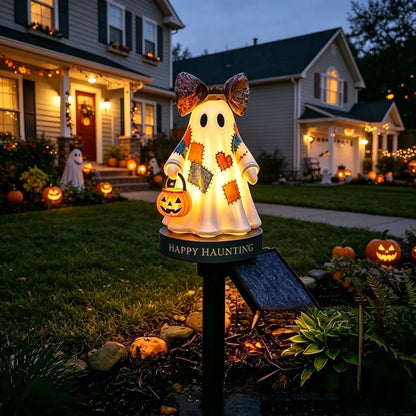 TODAY'S SPECIAL OFFER-50% OFF🎃 Solar Lighted Vintage Patchwork Ghost Garden Light