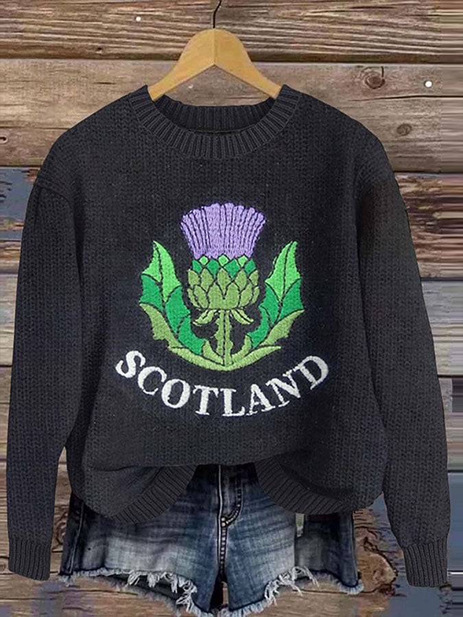 Women's Thistle Scottish Sweater